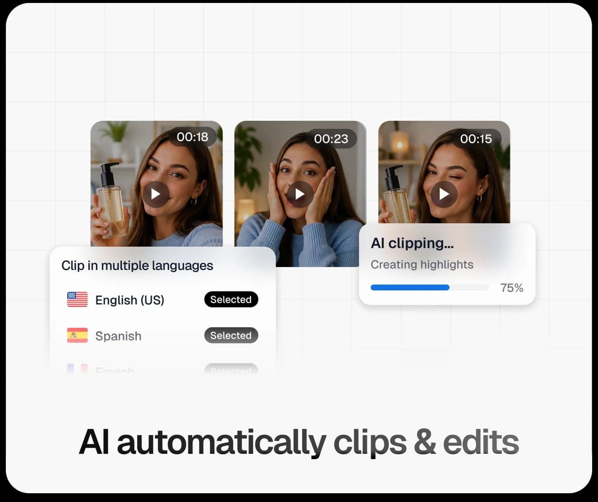 TwinTone AI creator hosting a live shopping stream with real-time chat